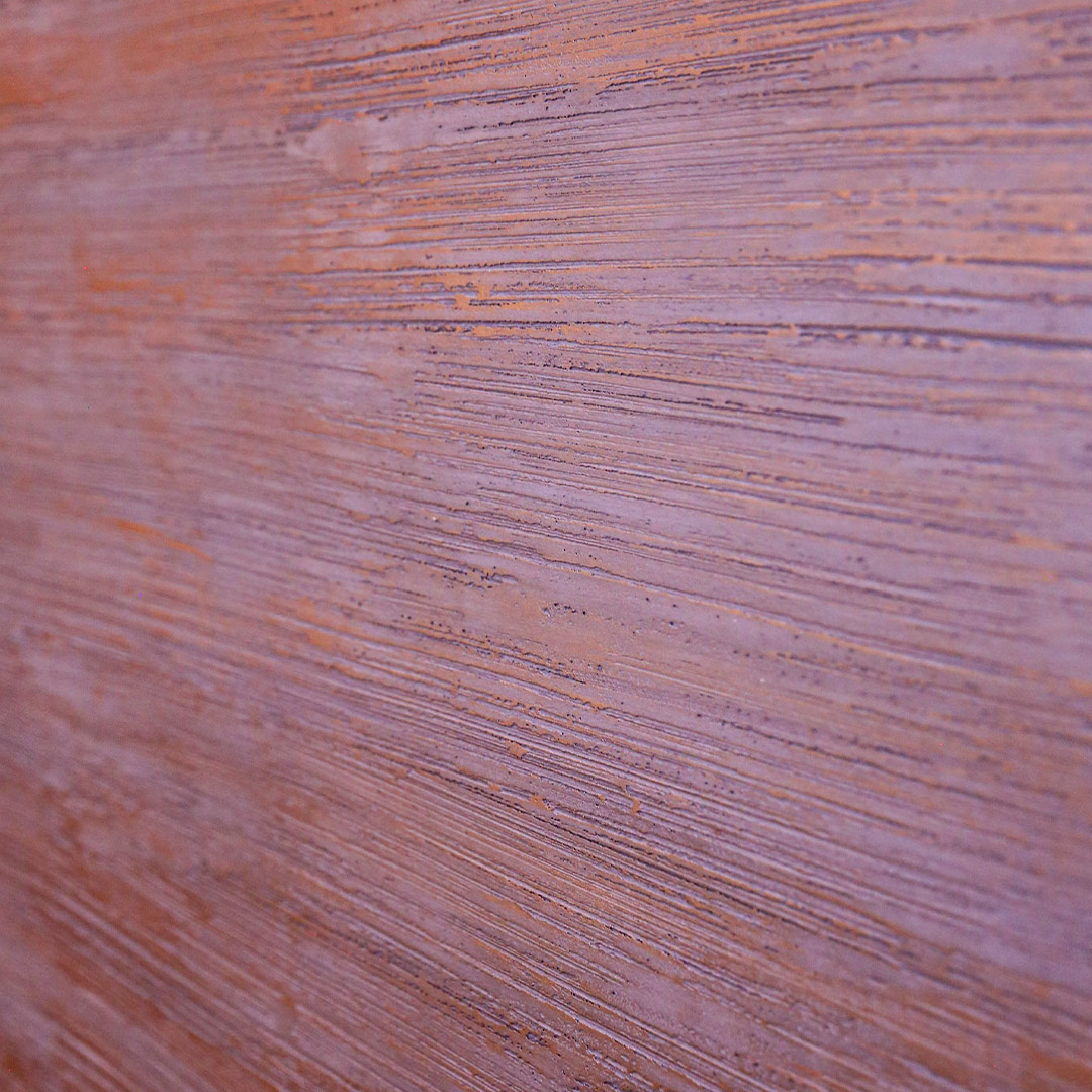 Finition murale beige avec enduit décoratif patiné